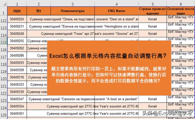 excel怎么設置行高自動適應（excel自動調整行高的設置方法）(1)