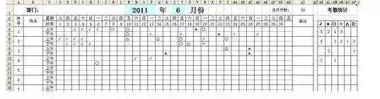 考勤表怎么制作表格（excel制作考勤表的詳細步驟）(9)