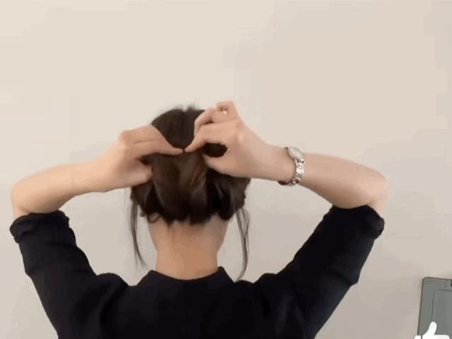 盤頭發(fā)的方法圖解（4種優(yōu)雅風(fēng)盤發(fā)教程）(28)