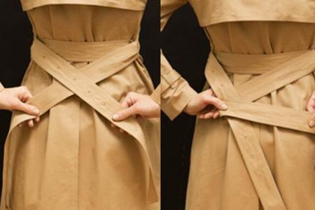 衣服上的蝴蝶結(jié)怎么系（大衣蝴蝶結(jié)的四種打法）(3)